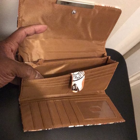 Stamp Print Women's Clutch Organizer Wallet - Picture 4 of 5